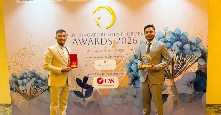 সিঙ্গাপুরের ‘সাইলেন্ট হিরোস’ পুরস্কার পেলেন বাংলাদেশের সাকিব